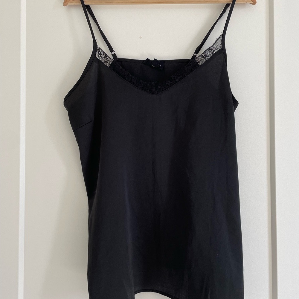 Chic Black Lace Cami Top